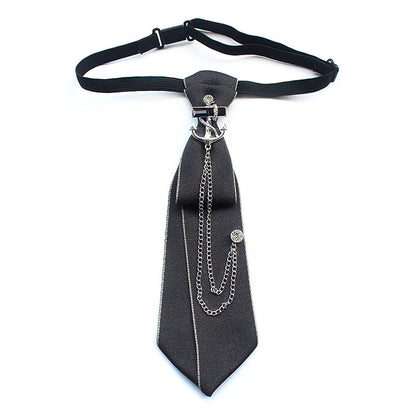 Women's Bedazzled Tie Jewelry Chain link Neckline Accessories Tie - Clothing Personality