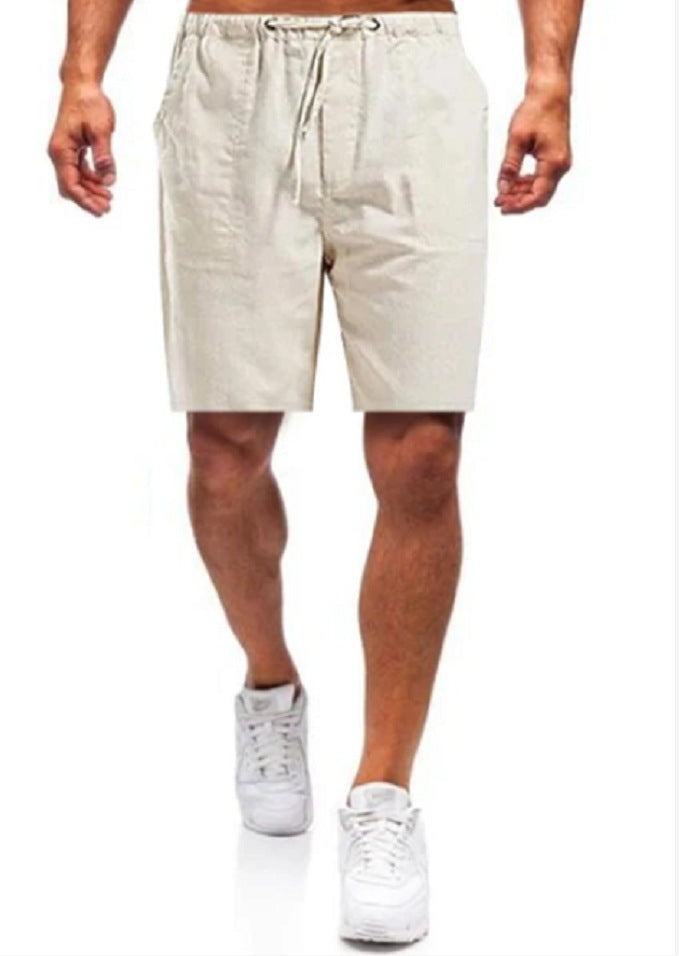 Men's linen large size bag shorts