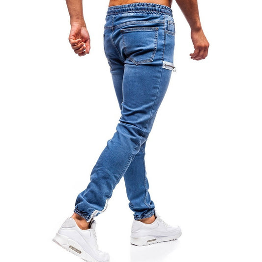 White Pants Jeans Trousers For Men Retro Party Work Mens - Clothing Personality