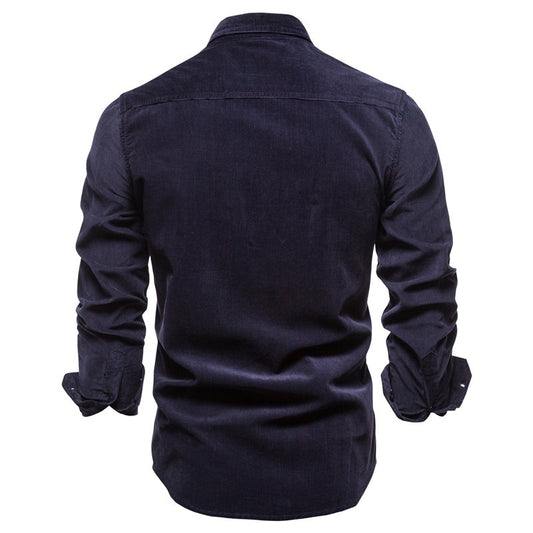 Shirts For Men Wear Shirt College Tops Longsleeve Blue - Clothing Personality