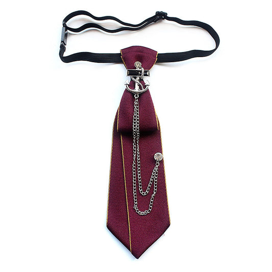 Women's Bedazzled Tie Jewelry Chain link Neckline Accessories Tie - Clothing Personality