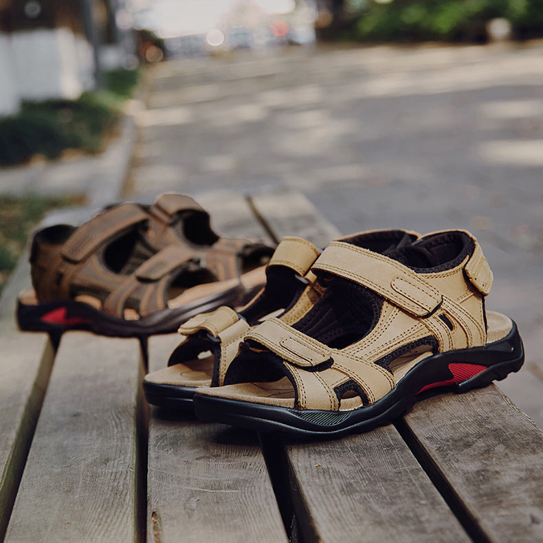 Outdoor Sandals Beach Leather Roman Sandals - Clothing Personality