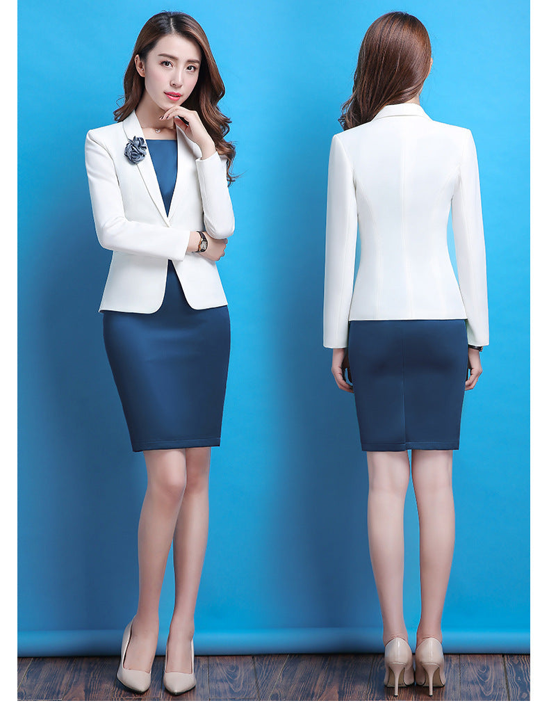 Professional Two-toned Blazer Dress Suit for Women