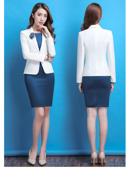 Professional Two-toned Blazer Dress Suit for Women