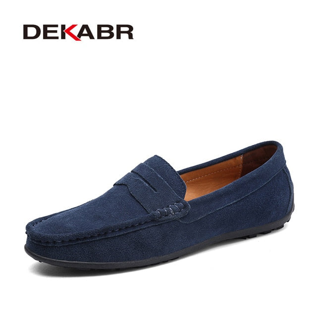 Moccasins Men Loafers High Quality Genuine Leather Shoes Men Flats Lightweight Driving Shoes