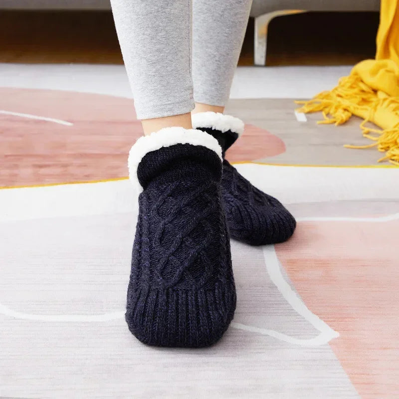 Winter Snow Socks Men Thicken Warm Home Bedroom Socks Slippers Man Non-Slip Foot Warmer Carpet Knitted Socks Calcetines Hombre