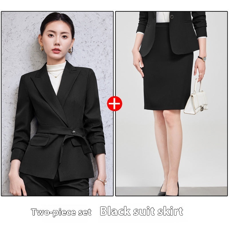 Executive Women's Suit - Long Sleeve Coat and Pants Set