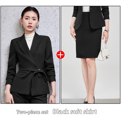 Executive Women's Suit - Long Sleeve Coat and Pants Set