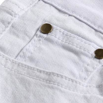 White Pants Men's Slim Fit Pants - Clothing Personality