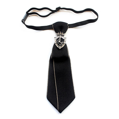 Women's Bedazzled Tie Jewelry Chain link Neckline Accessories Tie - Clothing Personality