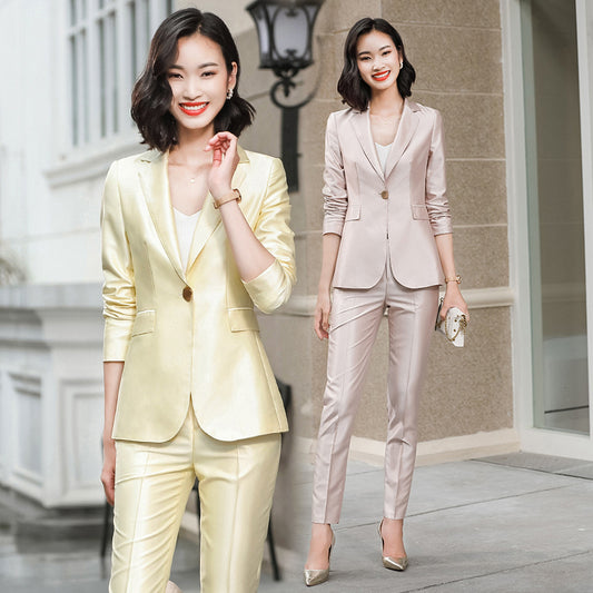 Acetate Suit Suit Female High Sense Professional Wear - Clothing Personality