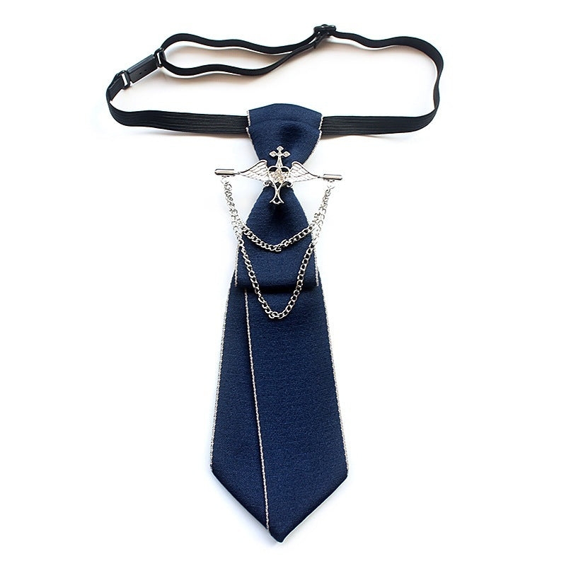 Women's Bedazzled Tie Jewelry Chain link Neckline Accessories Tie - Clothing Personality
