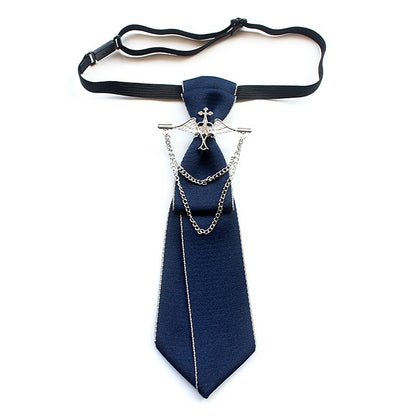 Women's Bedazzled Tie Jewelry Chain link Neckline Accessories Tie - Clothing Personality