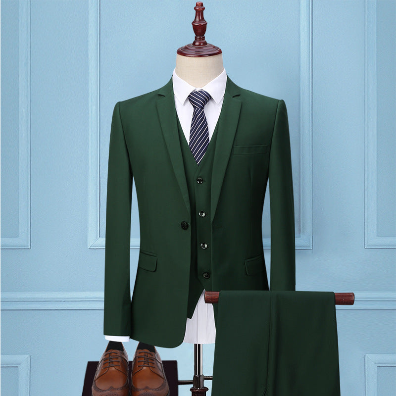 Men's Three-Piece Suit Professional Slim Fit Formal Suit Business - Clothing Personality