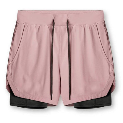 Sports Casual Quick-drying Double-layer Two-in-one Running Shorts - Clothing Personality