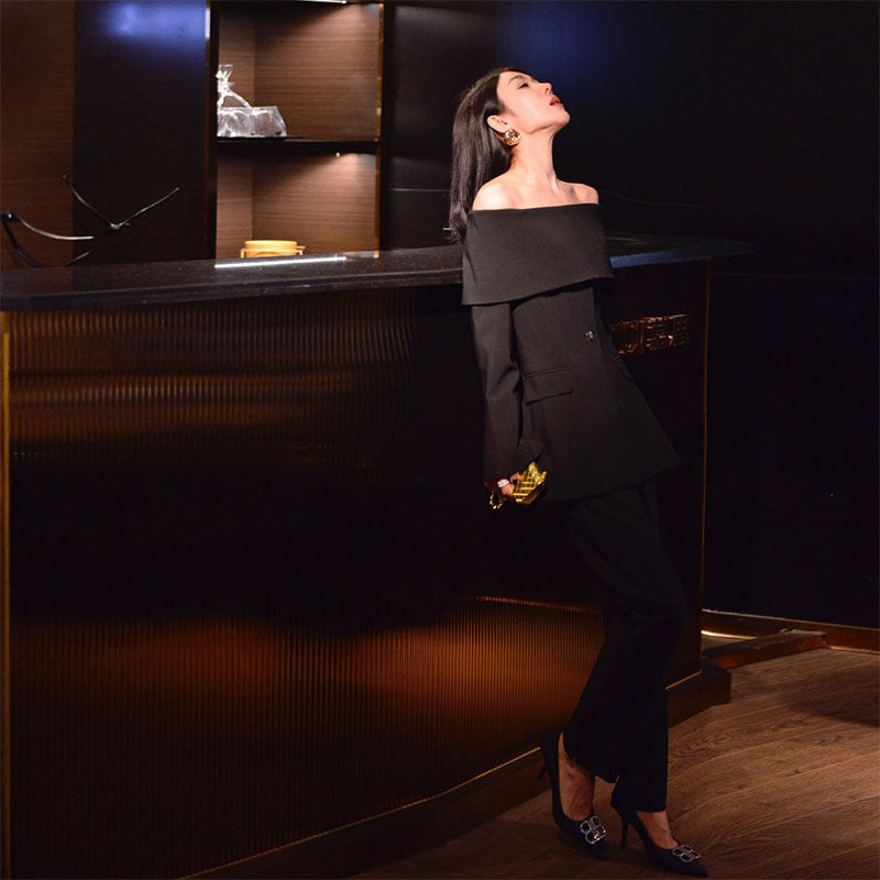Fashion Socialite Work Business Suit