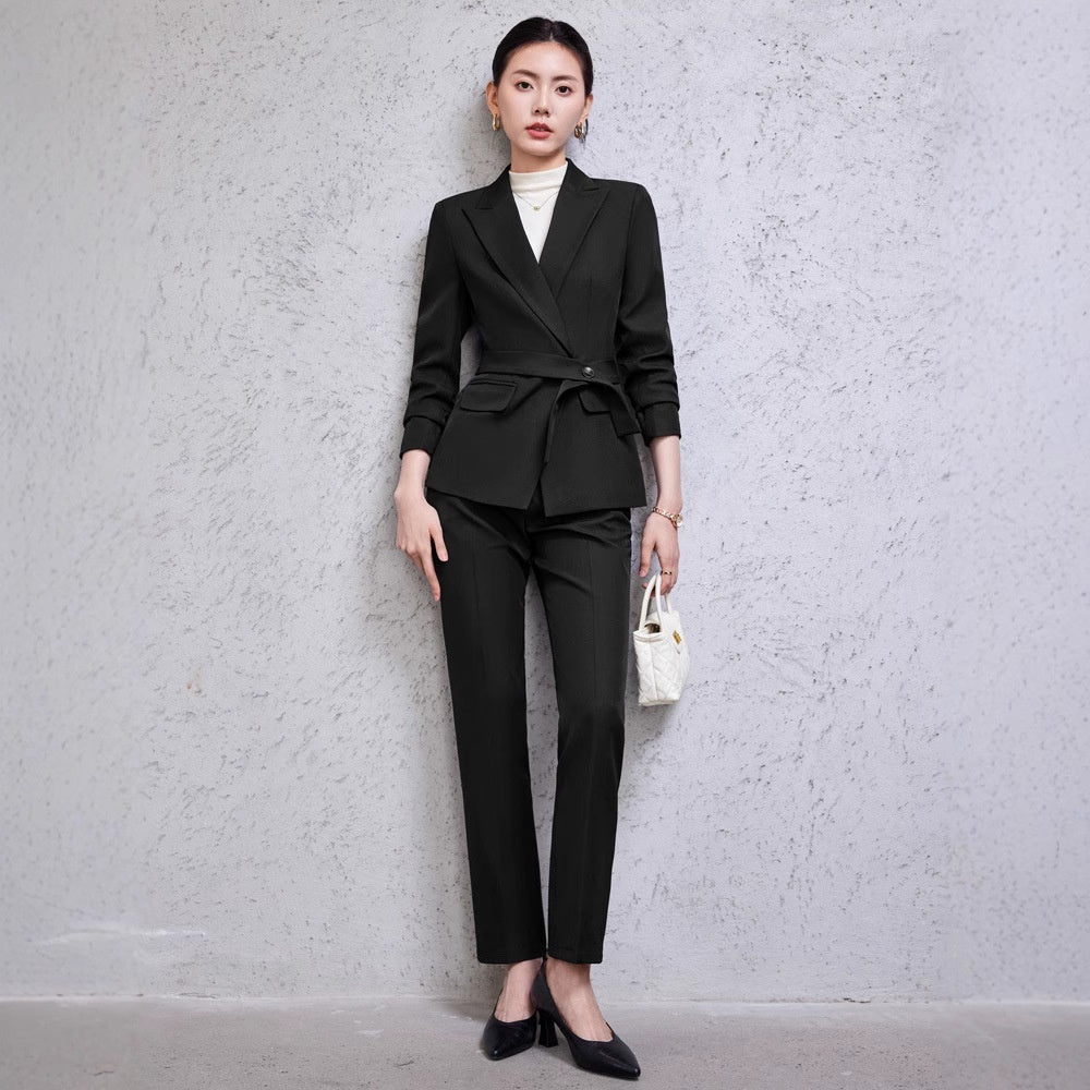 Executive Women's Suit - Long Sleeve Coat and Pants Set