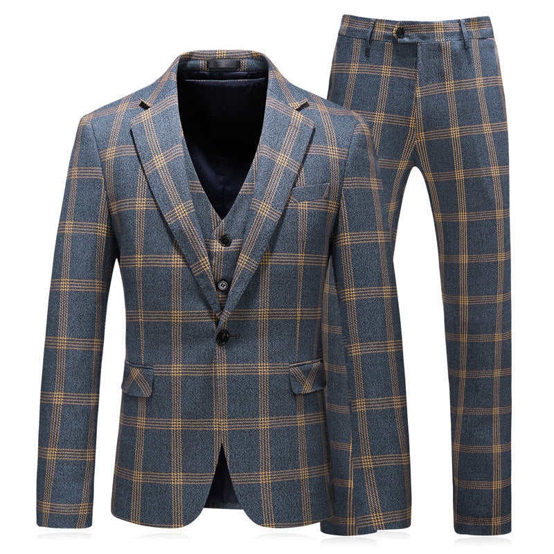 Men's Business Wedding Dress Suit Set - Clothing Personality