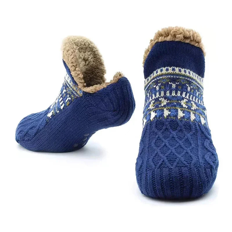 Winter Snow Socks Men Thicken Warm Home Bedroom Socks Slippers Man Non-Slip Foot Warmer Carpet Knitted Socks Calcetines Hombre