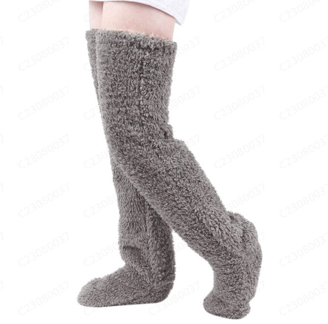 Women's Over the Knee Faux Fur Socks Warm Winter Socks