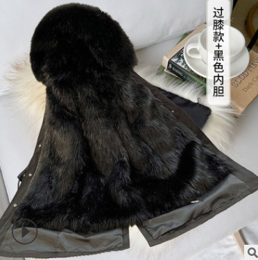 Men's Fur Coat Winter High Quality Fashion With Fur Hooded Lined Thick Warm Parkas Outerwear Mid-length With Long