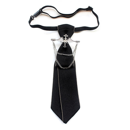 Women's Bedazzled Tie Jewelry Chain link Neckline Accessories Tie - Clothing Personality