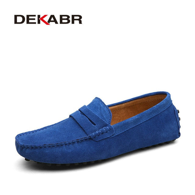 Moccasins Men Loafers High Quality Genuine Leather Shoes Men Flats Lightweight Driving Shoes