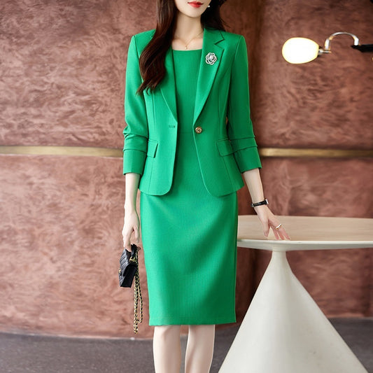 Women's Goddess Style High Quality Professional Tailored Suit Jumpsuit Skirt