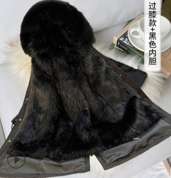 Men's Fur Coat Winter High Quality Fashion With Fur Hooded Lined Thick Warm Parkas Outerwear Mid-length With Long