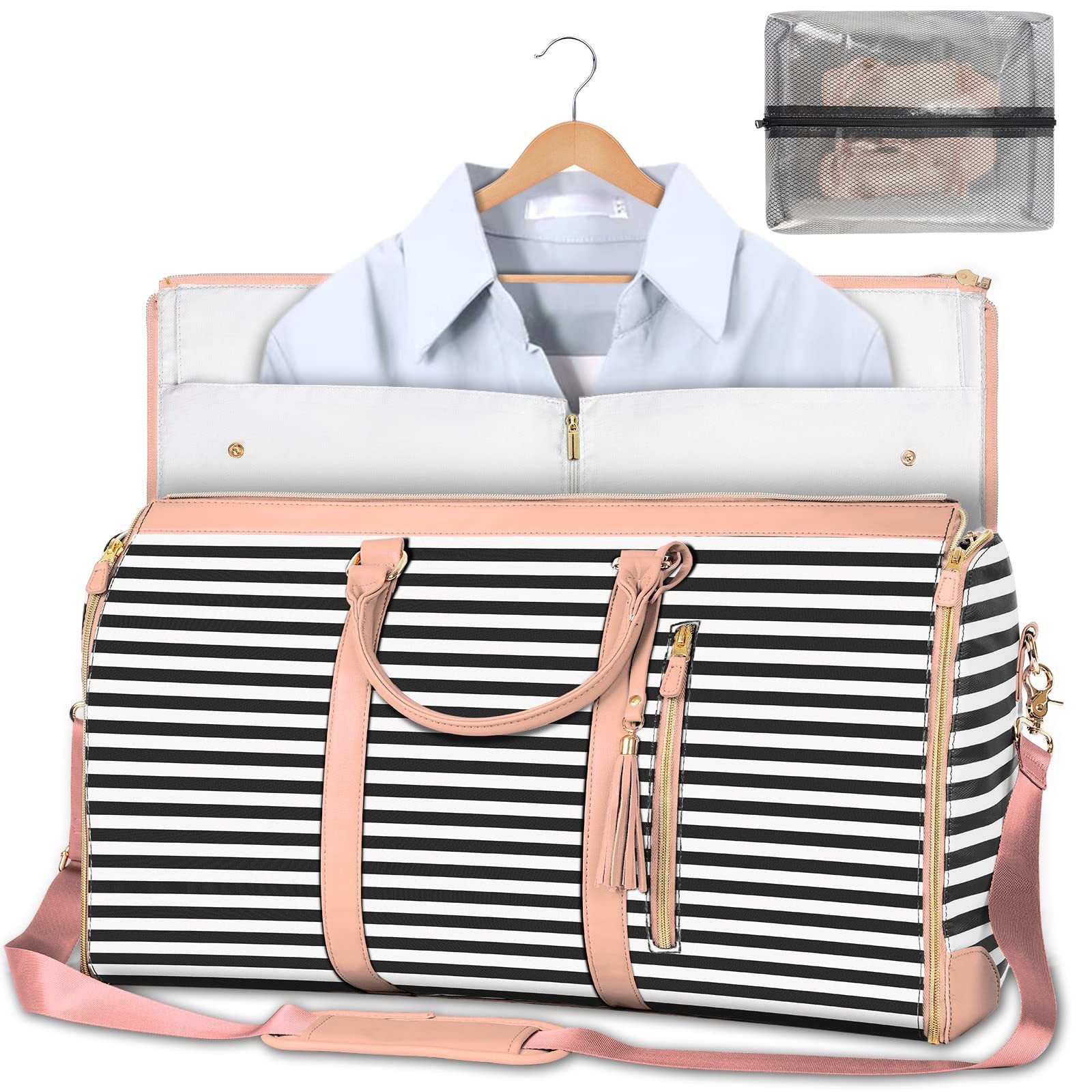 Large Capacity Travel Duffle Bag Women's Handbag Folding Suit Bag Waterproof Clothes Totes - Clothing Personality