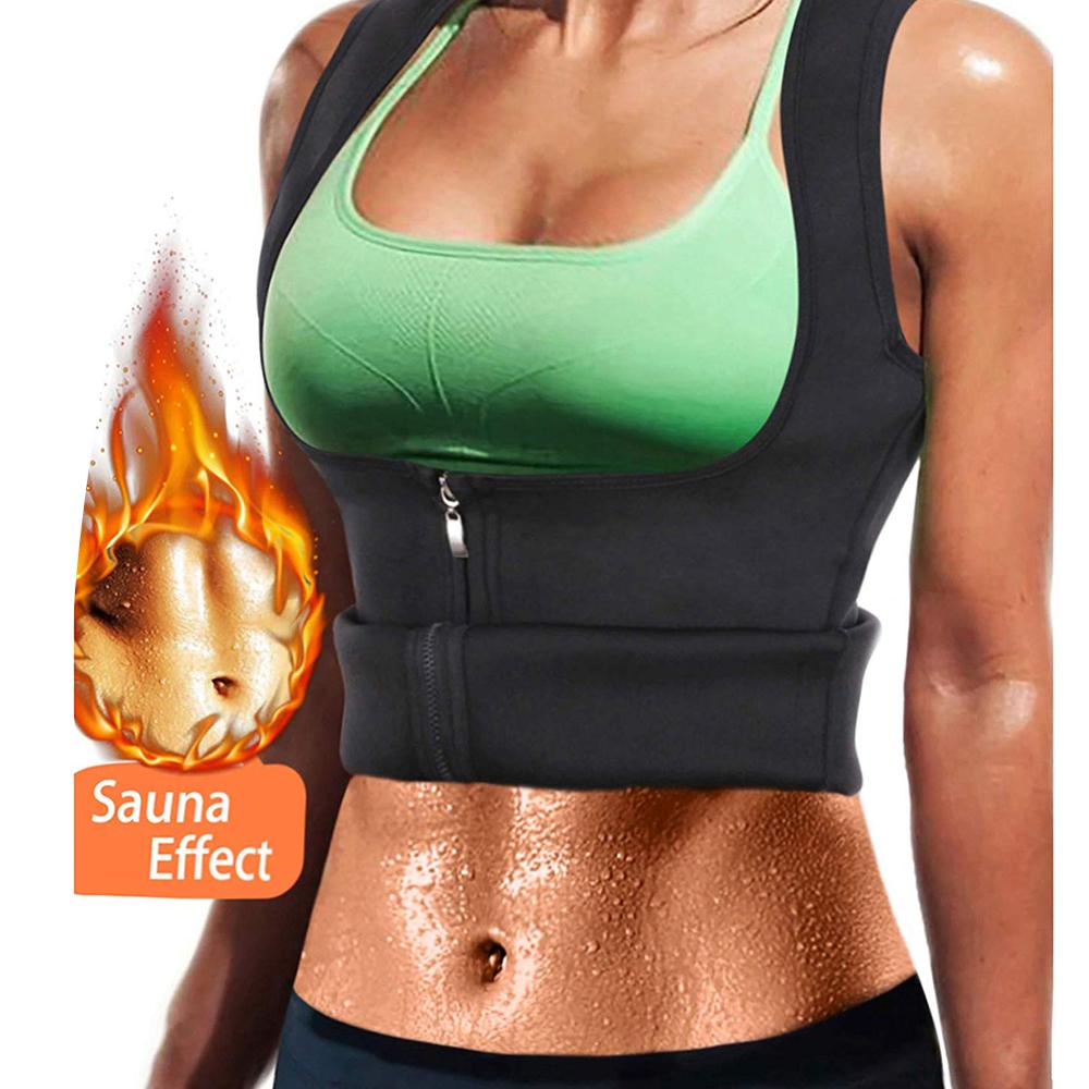 Sauna Workout Sweat Enhancing Zipper Vest (S to 3XL) Gym Detox Waist