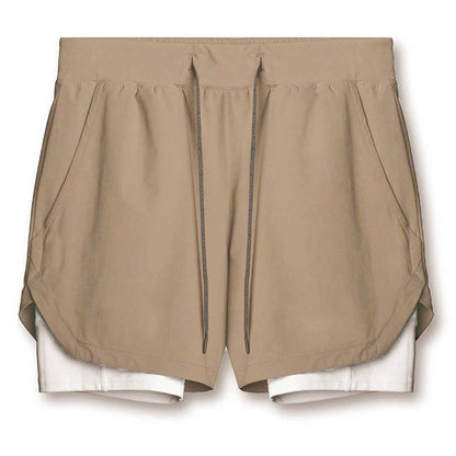 Sports Casual Quick-drying Double-layer Two-in-one Running Shorts - Clothing Personality