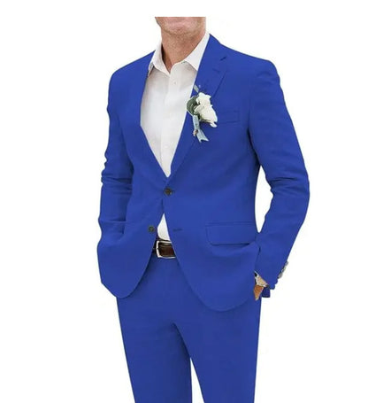 Fashion Casual Men's Suit Linen Slim Fit - Clothing Personality