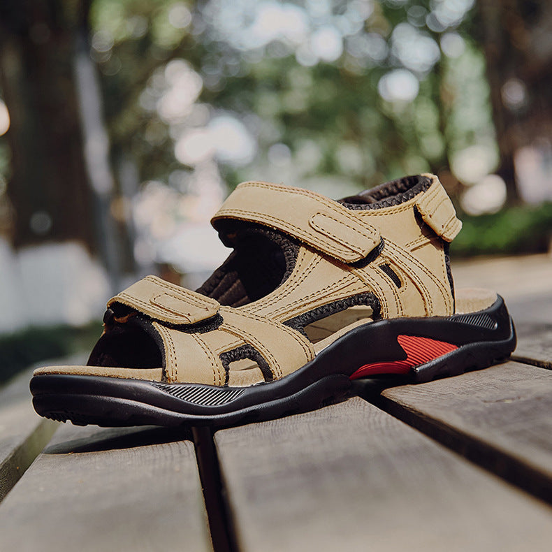 Outdoor Sandals Beach Leather Roman Sandals - Clothing Personality