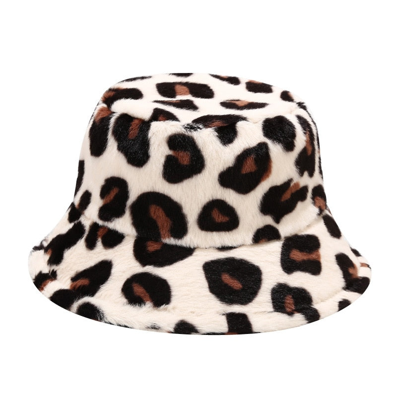 Colorful Unique Autumn Winter Camouflage Faux Fur Bucket Hats Fashion Warm Soft Velvet Fluffy Fisherman Hat Ladies Outdoor Panama