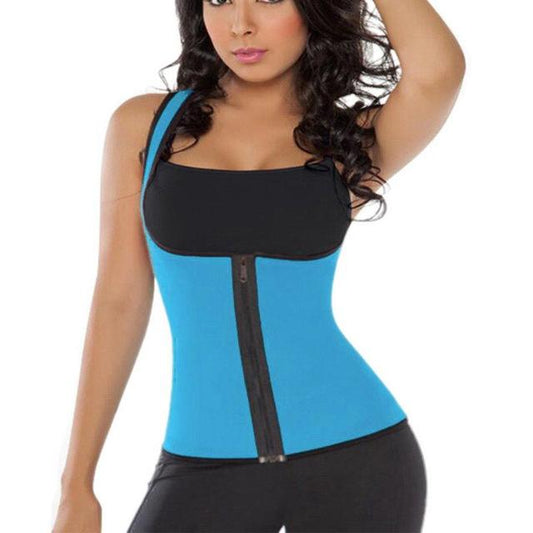 Sauna Workout Sweat Enhancing Zipper Vest (S to 3XL) Gym Detox Waist