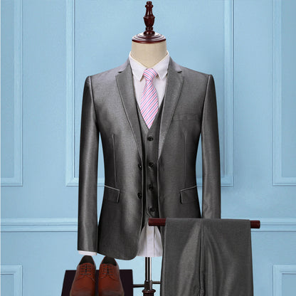 Men's Three-Piece Suit Professional Slim Fit Formal Suit Business - Clothing Personality