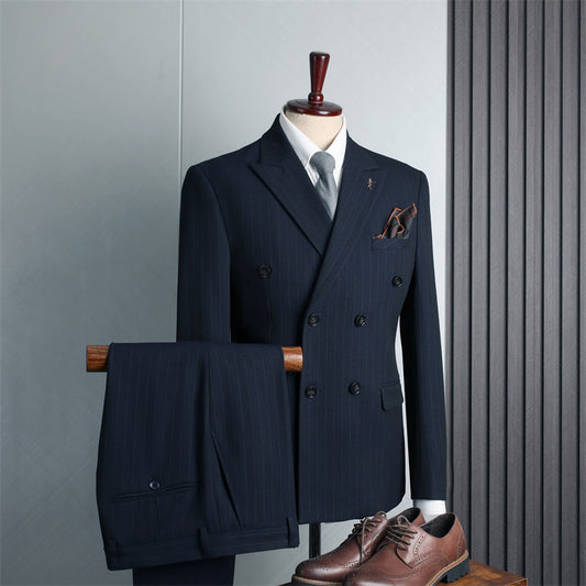 Double Breasted Suit Suit Men's Suits - Clothing Personality