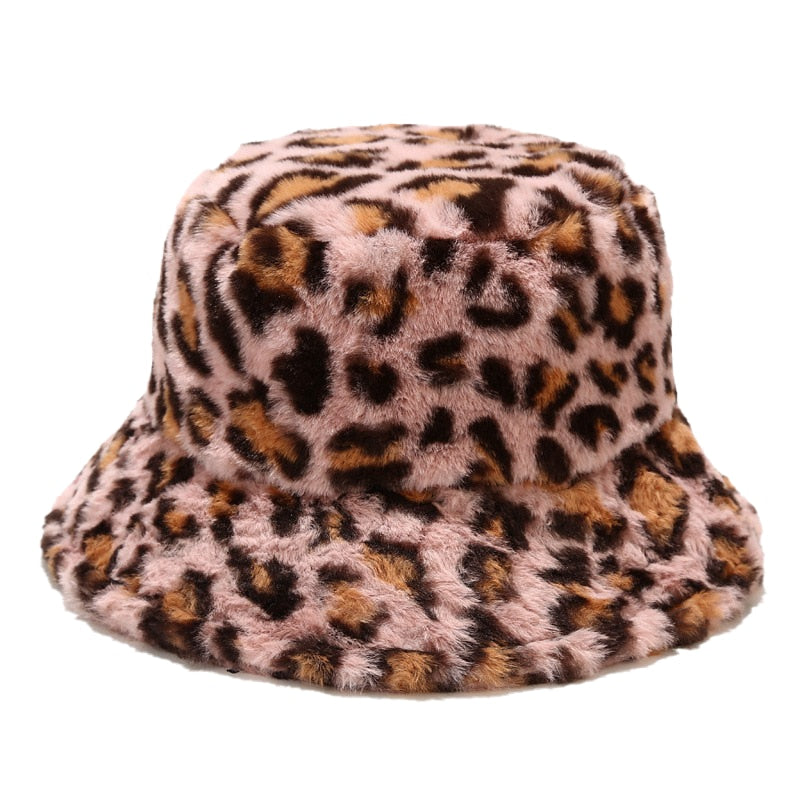 Colorful Unique Autumn Winter Camouflage Faux Fur Bucket Hats Fashion Warm Soft Velvet Fluffy Fisherman Hat Ladies Outdoor Panama