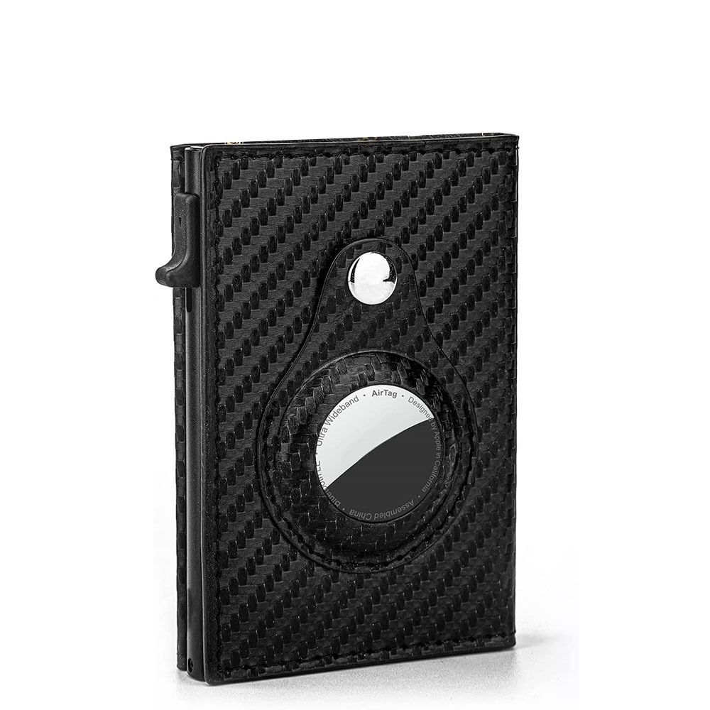 Minimalist Wallets For Men, Premium Genuine Leather Credit Card Holder For AirTag With Slim Wallet RFID Technology - Clothing Personality