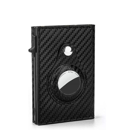 Minimalist Wallets For Men, Premium Genuine Leather Credit Card Holder For AirTag With Slim Wallet RFID Technology - Clothing Personality