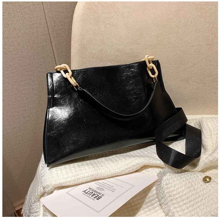 New Design Handbags Women Shoulder Bag Soft Synthetic Leather Crossbody Large Capacity Fashion Female Underarm Bags