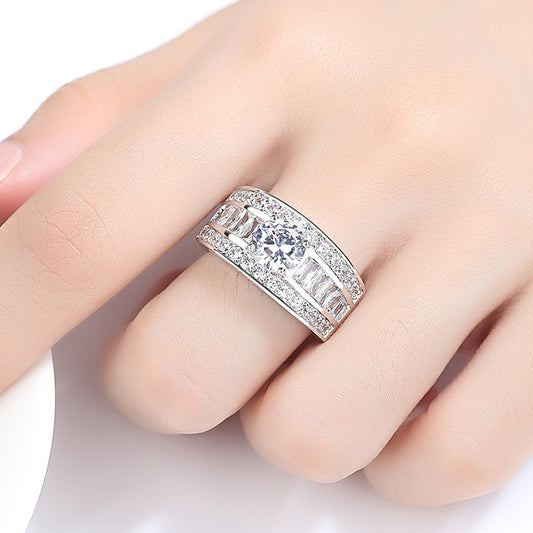 Fashion Jewelry Trend Zirconia Claw Heart Arrow Female Adjustable Size Ring Vintage Party Rings Fashion Jewelry - Clothing Personality 