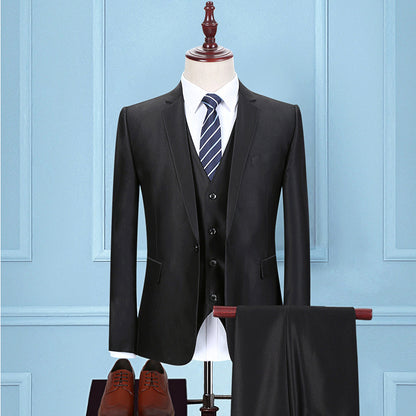 Men's Three-Piece Suit Professional Slim Fit Formal Suit Business - Clothing Personality