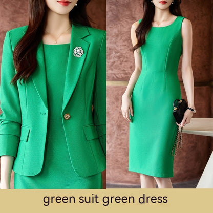 Women's Goddess Style High Quality Professional Tailored Suit Jumpsuit Skirt