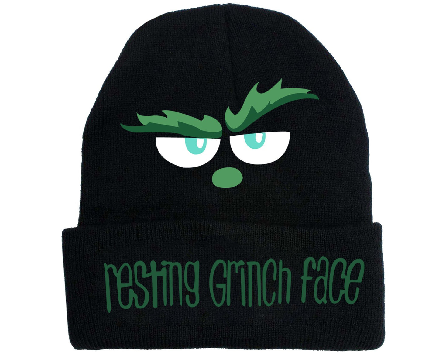 Christmas Wool Hat Knitting Hat Winter Printing Green Hair Strange Grinch Hat