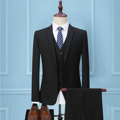 Men's Three-Piece Suit Professional Slim Fit Formal Suit Business - Clothing Personality