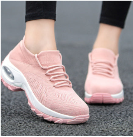 Sports Women Flying Knit Socks Shaking Shoes - Clothing Personality