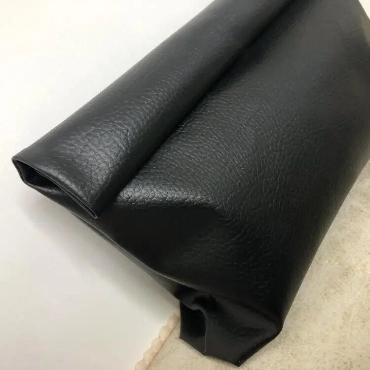 Solid Color Women Clutch Bag Soft PU Leather Lady Evening Bags Trend Party Girl Envelope Bag Large Capacity Clutches Purse Black