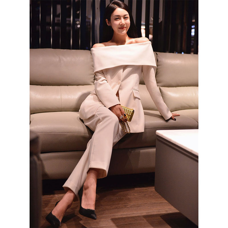 Fashion Socialite Work Business Suit